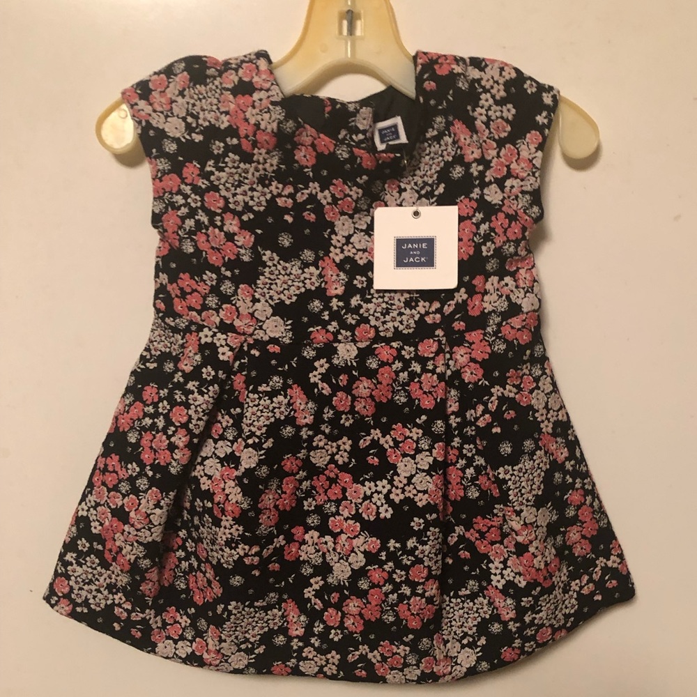 Janie & Jack Dress Baby Girl 6-12 Mo brocade Christmas